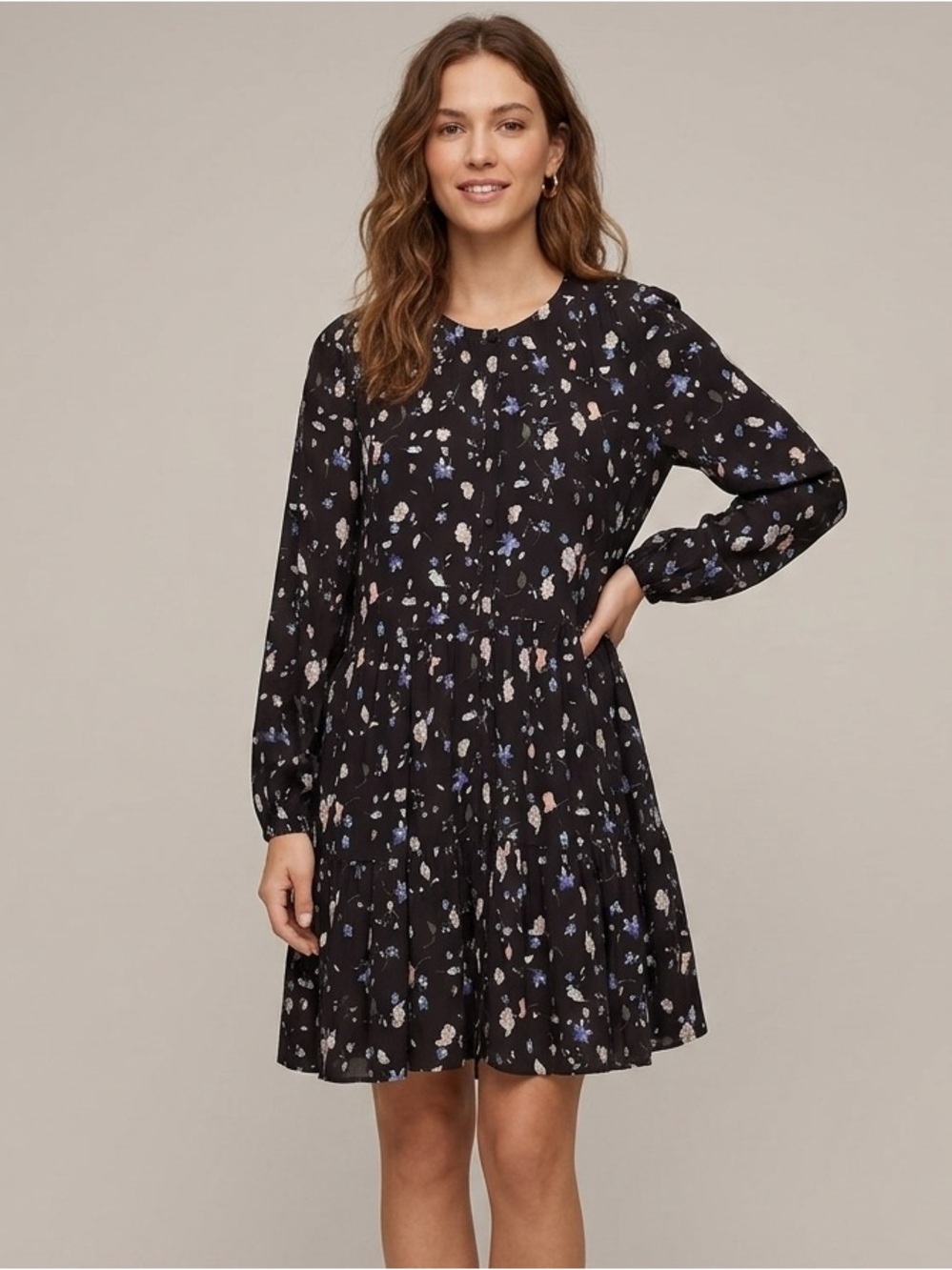 Aritzia Wilfred Sz XS Barossa Ditsy Floral Cottagecore Tiered Short Dress